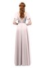 ColsBM Bailee Angel Wing Bridesmaid Dresses Floor Length A-line Elegant Half Backless Short Sleeve V-neck