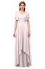 ColsBM Bailee Angel Wing Bridesmaid Dresses Floor Length A-line Elegant Half Backless Short Sleeve V-neck