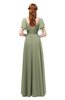 ColsBM Bailee Bog Bridesmaid Dresses Floor Length A-line Elegant Half Backless Short Sleeve V-neck