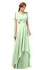 ColsBM Bailee Seacrest Bridesmaid Dresses Floor Length A-line Elegant Half Backless Short Sleeve V-neck