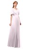 ColsBM Storm Blush Bridesmaid Dresses Lace up V-neck Short Sleeve Floor Length A-line Glamorous