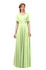 ColsBM Storm Butterfly Bridesmaid Dresses Lace up V-neck Short Sleeve Floor Length A-line Glamorous