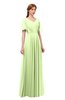 ColsBM Storm Butterfly Bridesmaid Dresses Lace up V-neck Short Sleeve Floor Length A-line Glamorous