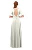 ColsBM Storm Cream Bridesmaid Dresses Lace up V-neck Short Sleeve Floor Length A-line Glamorous