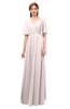 ColsBM Allyn Angel Wing Bridesmaid Dresses A-line Short Sleeve Floor Length Sexy Zip up Pleated