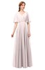 ColsBM Allyn Angel Wing Bridesmaid Dresses A-line Short Sleeve Floor Length Sexy Zip up Pleated