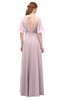 ColsBM Allyn Pale Lilac Bridesmaid Dresses A-line Short Sleeve Floor Length Sexy Zip up Pleated