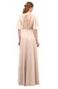 ColsBM Allyn Peach Puree Bridesmaid Dresses A-line Short Sleeve Floor Length Sexy Zip up Pleated