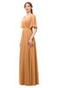 ColsBM Allyn Pheasant Bridesmaid Dresses A-line Short Sleeve Floor Length Sexy Zip up Pleated