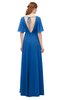ColsBM Allyn Royal Blue Bridesmaid Dresses A-line Short Sleeve Floor Length Sexy Zip up Pleated