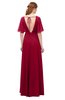 ColsBM Allyn Scooter Bridesmaid Dresses A-line Short Sleeve Floor Length Sexy Zip up Pleated