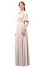 ColsBM Allyn Silver Peony Bridesmaid Dresses A-line Short Sleeve Floor Length Sexy Zip up Pleated