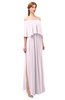 ColsBM Clair Blush Bridesmaid Dresses Glamorous Zipper Ruching Floor Length Off The Shoulder Short Sleeve