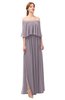 ColsBM Clair Cameo Bridesmaid Dresses Glamorous Zipper Ruching Floor Length Off The Shoulder Short Sleeve