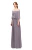 ColsBM Clair Cameo Bridesmaid Dresses Glamorous Zipper Ruching Floor Length Off The Shoulder Short Sleeve