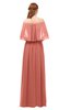 ColsBM Clair Crabapple Bridesmaid Dresses Glamorous Zipper Ruching Floor Length Off The Shoulder Short Sleeve