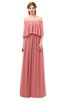 ColsBM Clair Lantana Bridesmaid Dresses Glamorous Zipper Ruching Floor Length Off The Shoulder Short Sleeve