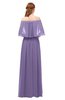 ColsBM Clair Lilac Bridesmaid Dresses Glamorous Zipper Ruching Floor Length Off The Shoulder Short Sleeve