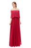 ColsBM Clair Lollipop Bridesmaid Dresses Glamorous Zipper Ruching Floor Length Off The Shoulder Short Sleeve