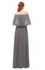 ColsBM Clair Ridge Grey Bridesmaid Dresses Glamorous Zipper Ruching Floor Length Off The Shoulder Short Sleeve