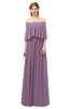 ColsBM Clair Valerian Bridesmaid Dresses Glamorous Zipper Ruching Floor Length Off The Shoulder Short Sleeve