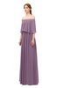 ColsBM Clair Valerian Bridesmaid Dresses Glamorous Zipper Ruching Floor Length Off The Shoulder Short Sleeve