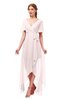 ColsBM Taegan Angel Wing Bridesmaid Dresses Hi-Lo Ribbon Short Sleeve V-neck Modern A-line