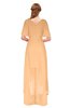 ColsBM Taegan Apricot Bridesmaid Dresses Hi-Lo Ribbon Short Sleeve V-neck Modern A-line