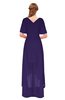 ColsBM Taegan Royal Purple Bridesmaid Dresses Hi-Lo Ribbon Short Sleeve V-neck Modern A-line