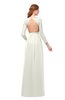 ColsBM Cyan Cream Bridesmaid Dresses Sexy A-line Long Sleeve V-neck Backless Floor Length