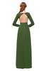 ColsBM Cyan Garden Green Bridesmaid Dresses Sexy A-line Long Sleeve V-neck Backless Floor Length