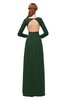 ColsBM Cyan Hunter Green Bridesmaid Dresses Sexy A-line Long Sleeve V-neck Backless Floor Length