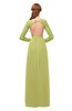 ColsBM Cyan Linden Green Bridesmaid Dresses Sexy A-line Long Sleeve V-neck Backless Floor Length