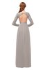 ColsBM Cyan Mushroom Bridesmaid Dresses Sexy A-line Long Sleeve V-neck Backless Floor Length