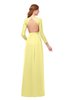 ColsBM Cyan Pastel Yellow Bridesmaid Dresses Sexy A-line Long Sleeve V-neck Backless Floor Length