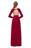 ColsBM Cyan Scooter Bridesmaid Dresses Sexy A-line Long Sleeve V-neck Backless Floor Length