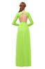 ColsBM Cyan Sharp Green Bridesmaid Dresses Sexy A-line Long Sleeve V-neck Backless Floor Length