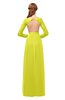ColsBM Cyan Sulphur Spring Bridesmaid Dresses Sexy A-line Long Sleeve V-neck Backless Floor Length