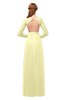 ColsBM Cyan Wax Yellow Bridesmaid Dresses Sexy A-line Long Sleeve V-neck Backless Floor Length