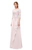ColsBM Jody Angel Wing Bridesmaid Dresses Elbow Length Sleeve Simple A-line Floor Length Zipper Lace