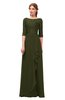 ColsBM Jody Beech Bridesmaid Dresses Elbow Length Sleeve Simple A-line Floor Length Zipper Lace