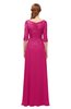 ColsBM Jody Beetroot Purple Bridesmaid Dresses Elbow Length Sleeve Simple A-line Floor Length Zipper Lace