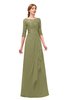 ColsBM Jody Cedar Bridesmaid Dresses Elbow Length Sleeve Simple A-line Floor Length Zipper Lace