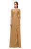 ColsBM Jody Doe Bridesmaid Dresses Elbow Length Sleeve Simple A-line Floor Length Zipper Lace