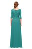 ColsBM Jody Emerald Green Bridesmaid Dresses Elbow Length Sleeve Simple A-line Floor Length Zipper Lace