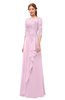 ColsBM Jody Fairy Tale Bridesmaid Dresses Elbow Length Sleeve Simple A-line Floor Length Zipper Lace