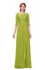 ColsBM Jody Green Oasis Bridesmaid Dresses Elbow Length Sleeve Simple A-line Floor Length Zipper Lace
