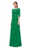 ColsBM Jody Green Bridesmaid Dresses Elbow Length Sleeve Simple A-line Floor Length Zipper Lace