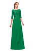 ColsBM Jody Green Bridesmaid Dresses Elbow Length Sleeve Simple A-line Floor Length Zipper Lace
