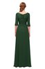 ColsBM Jody Hunter Green Bridesmaid Dresses Elbow Length Sleeve Simple A-line Floor Length Zipper Lace